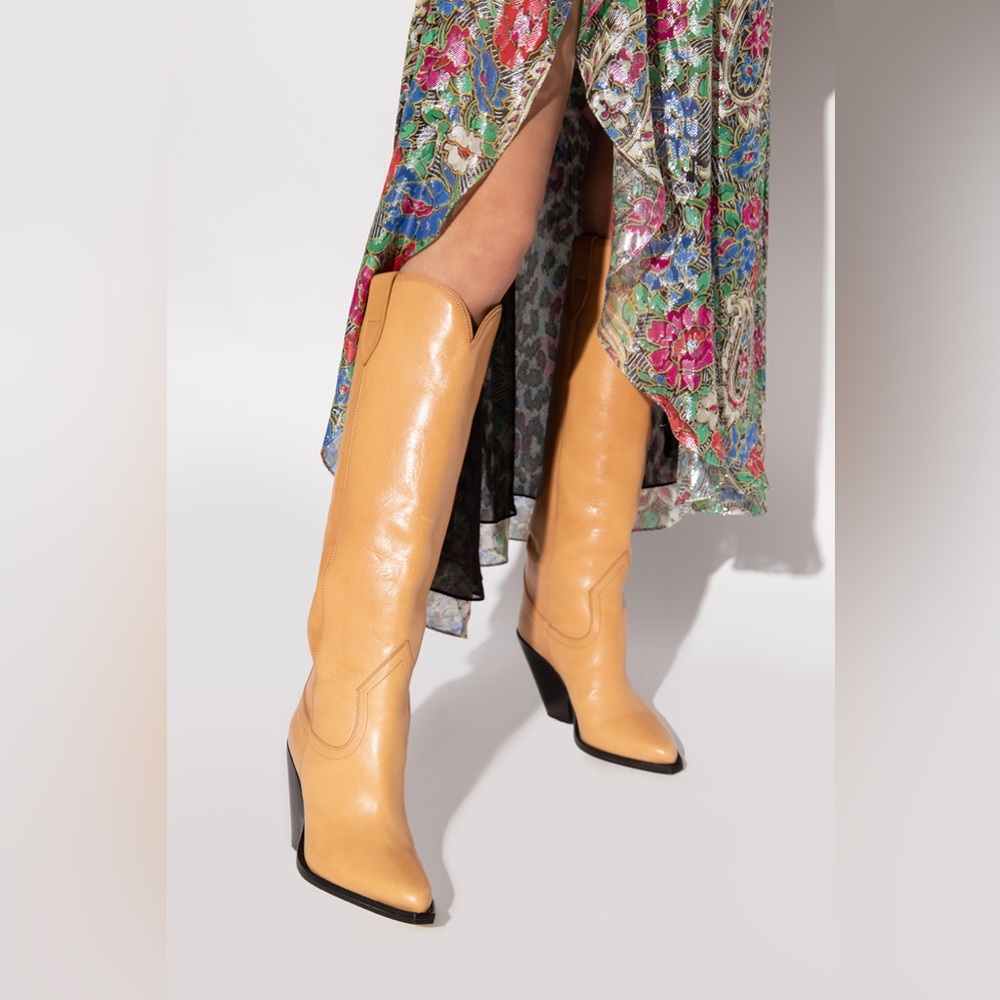 Isabel Marant Lomero Tall Cowboy Boot Natural - Size 41 New - Picture 6 of 6